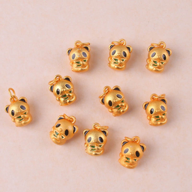Fiasrel diy Three-dimensional panda Drop Pendant