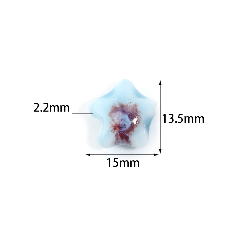 Fiasrel Retro five-pointed star ceramic beads