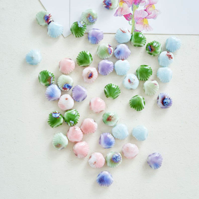 Fiasrel Multicolored shell ceramic beads