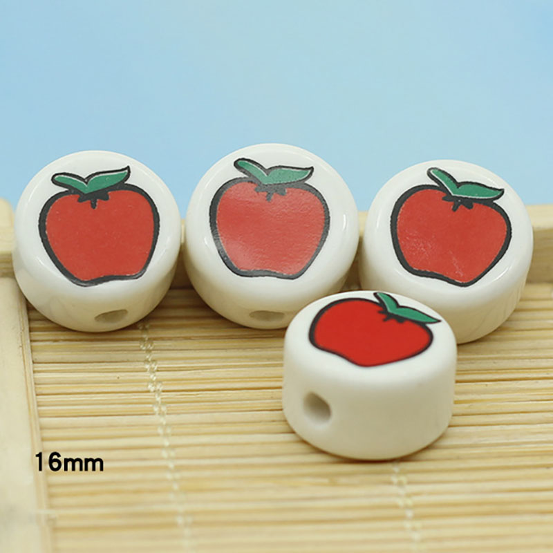 Fiasrel Ceramic Christmas apple beads