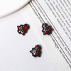 Fiasrel Cute hand-painted ceramic beads for Christmas trees