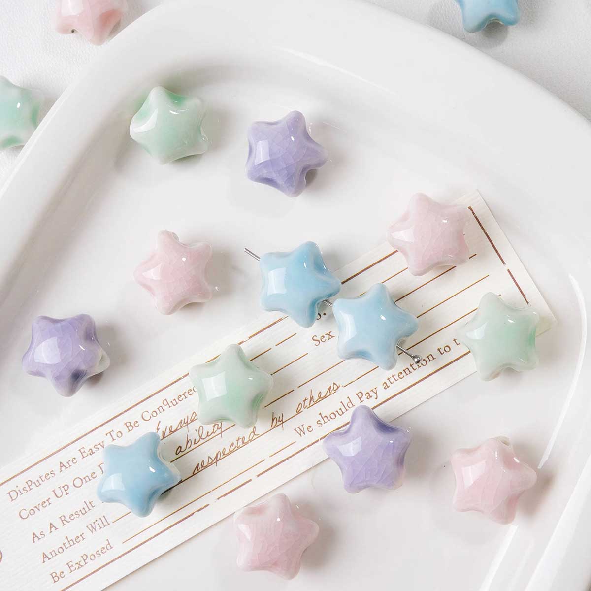 Fiasrel Ceramic stars and scattered beads