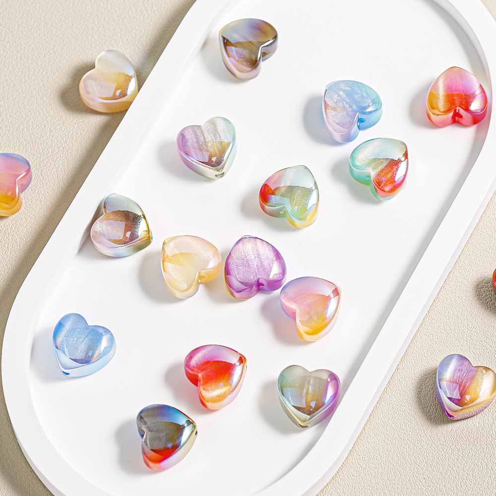 Fiasrel Dunhuang heart-shaped colored beads