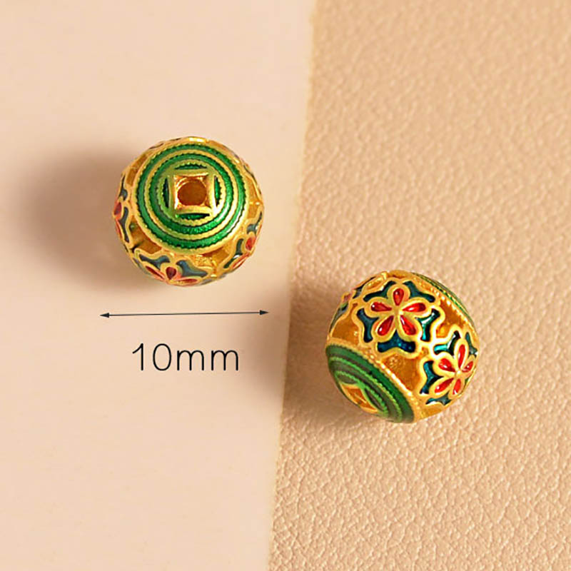 Fiasrel Hollow ball spacer beads-1 Drop Pendant