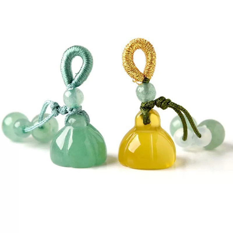 Fiasrel Lotus pod agate jade Drop Pendant