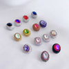 Fiasrel 5pcs Elliptical diamond ball DIY Shamballa Beads
