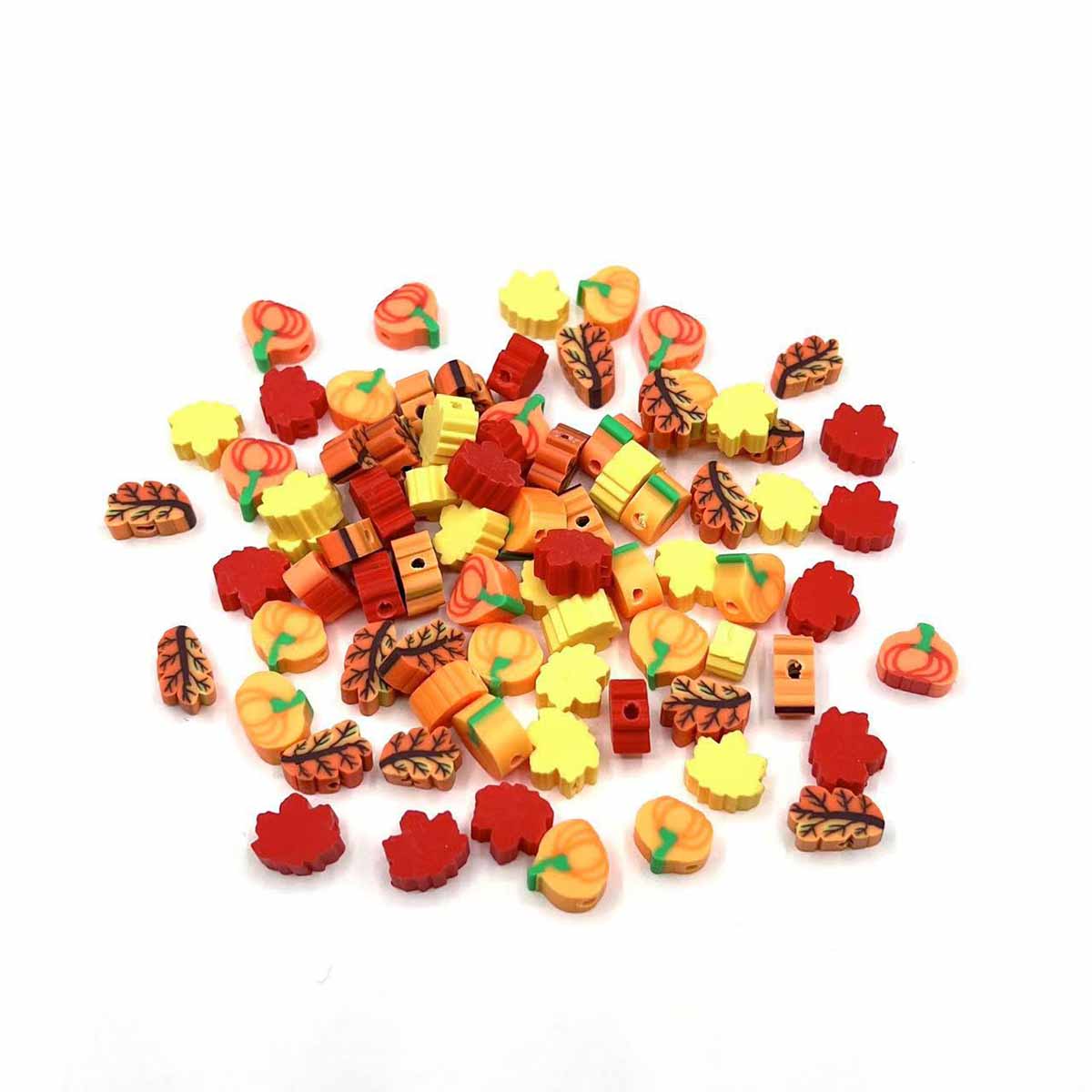 Fiasrel 60pcs Winter snowflake soft clay beads