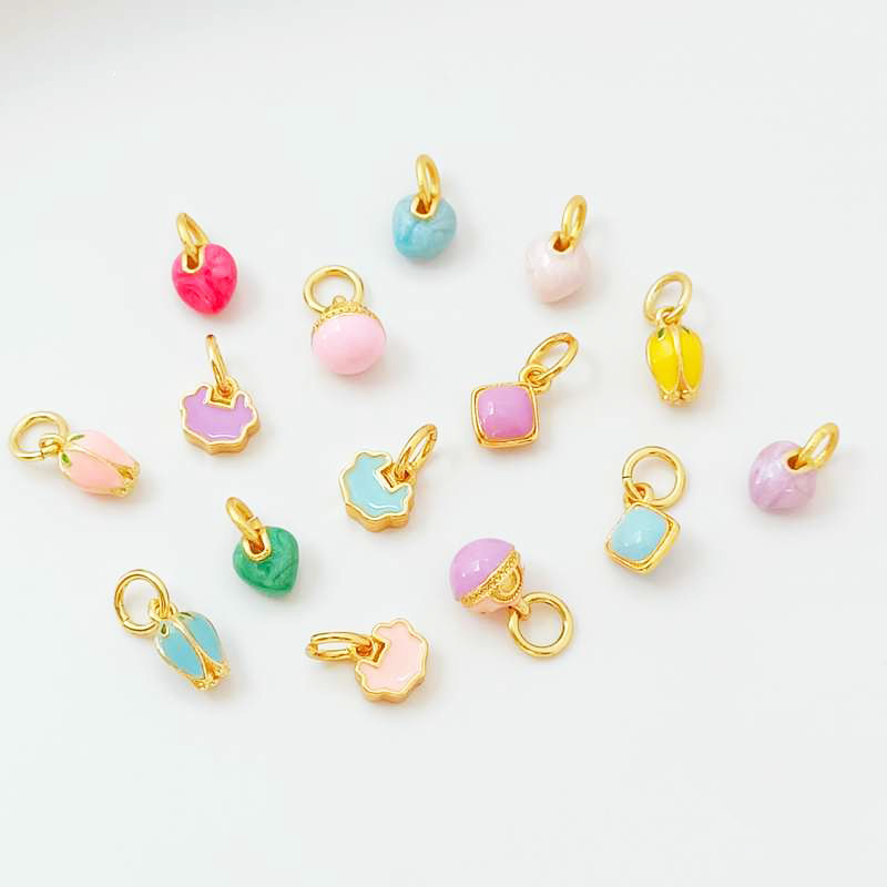 Fiasrel DIY Heart-shaped flower buds Drop Pendant