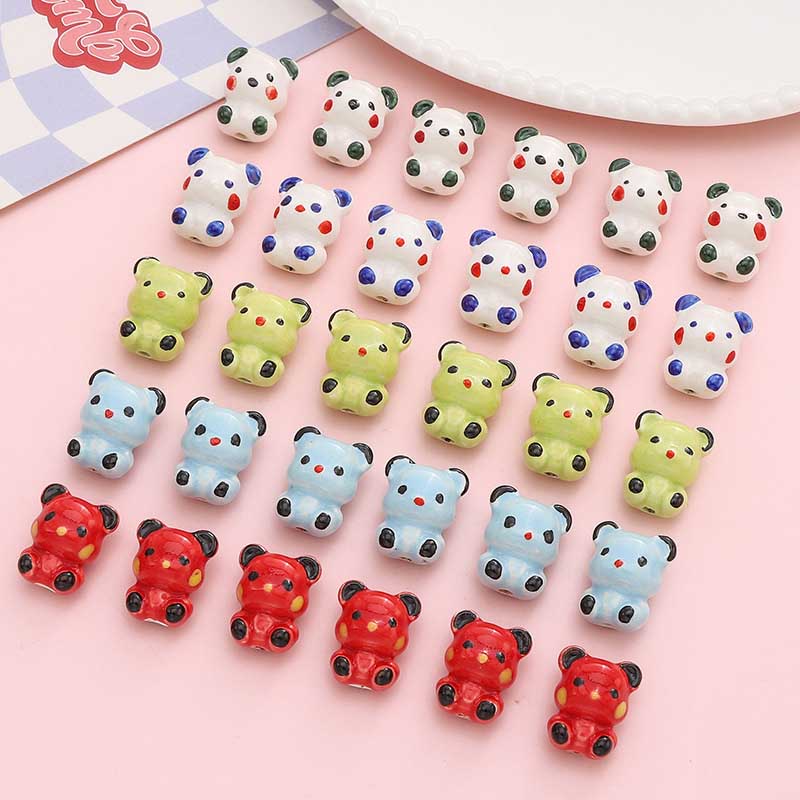 Fiasrel Fun Bear Ceramic beads