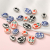 Fiasrel Hand-painted tulip ceramic beads