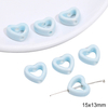 Fiasrel Blue heart-shaped ceramic beads