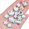 Fiasrel Blue heart-shaped ceramic beads