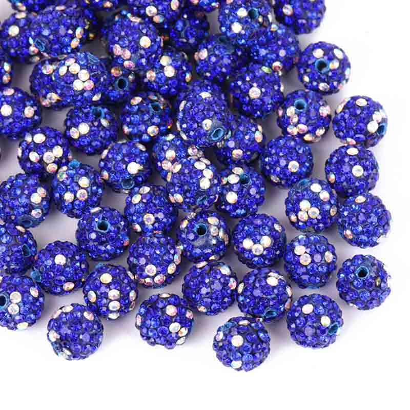 Fiasrel 50pcs Mixed drilling clay DIY Shamballa Beads