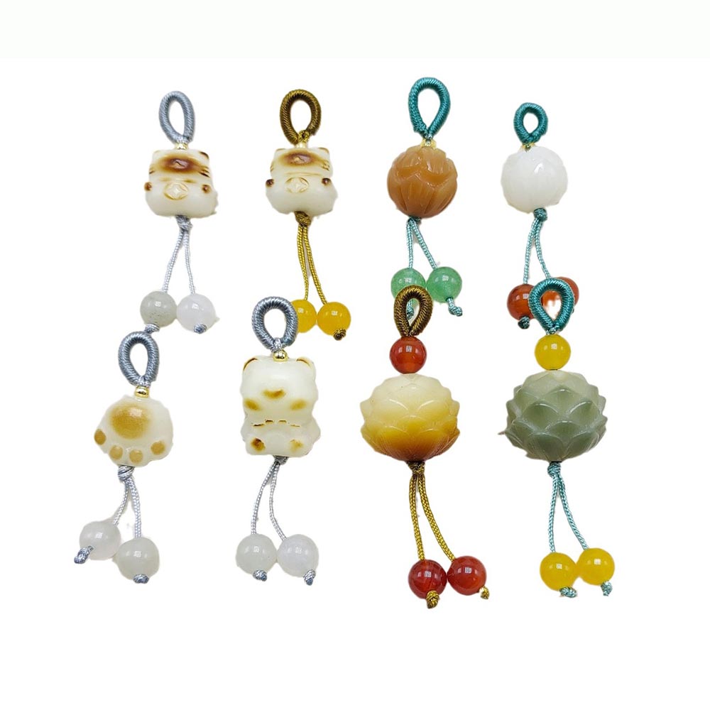 Fiasrel DIY Natural lotus pendant