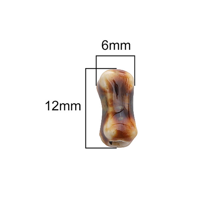 Fiasrel Hand-painted bone ceramic beads