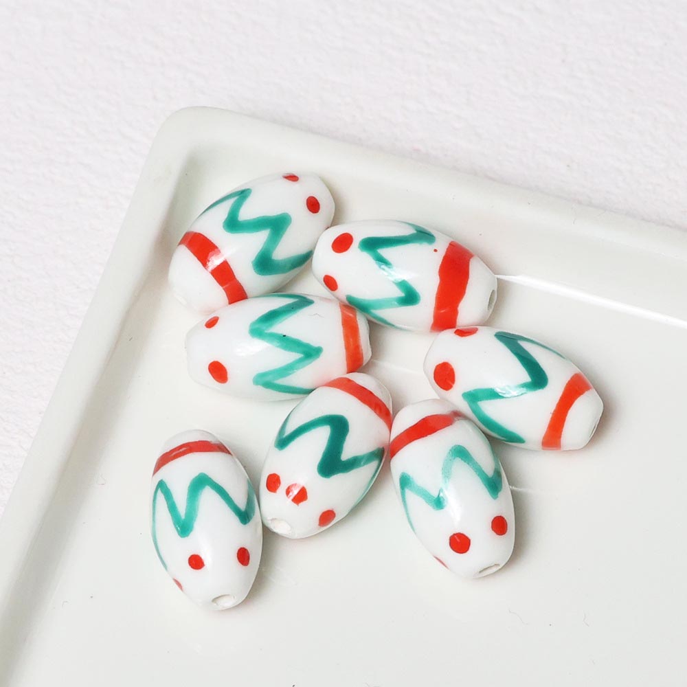 Fiasrel Retro hand-painted ceramic beads