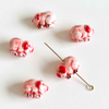 Fiasrel Cute animal-painted ceramic beads