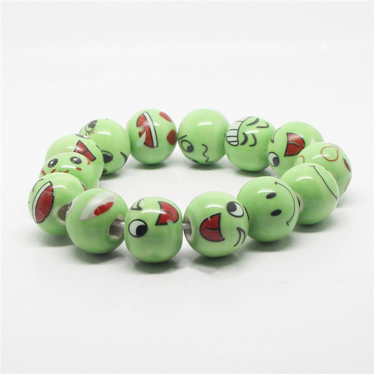 Fiasrel 14mm Cute smiling face emoji beads