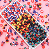 Fiasrel 50pcs Colored national flag soft clay beads