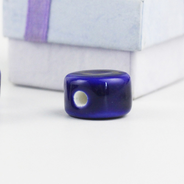 Fiasrel Sapphire blue cartoon smiley face beads
