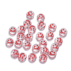 Fiasrel 100pcs Transparent colored smiley face beads