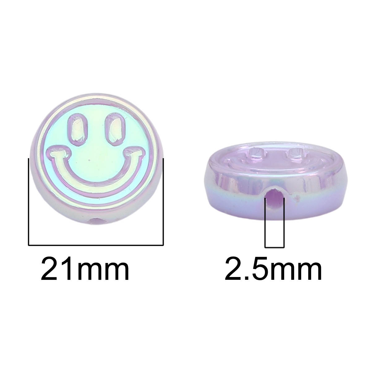 Fiasrel Cute and colorful smiley face beads