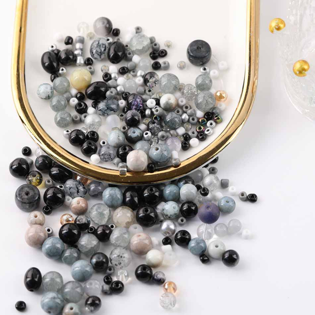 Fiasrel Mixed-Size Frosted Glass Seed Beads – DIY Craft for Phone Charms Beads