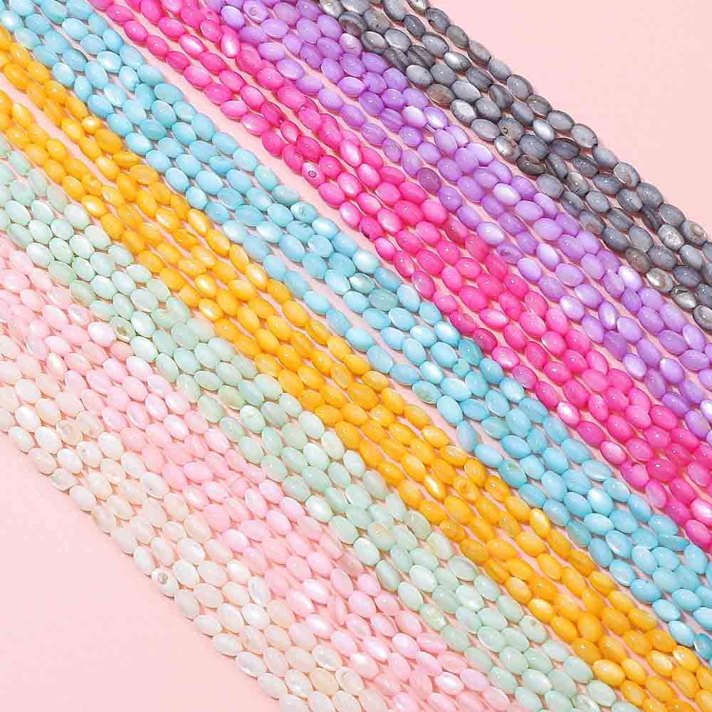 Fiasrel 3x5mm Purple Shell Seed Beads Loose
