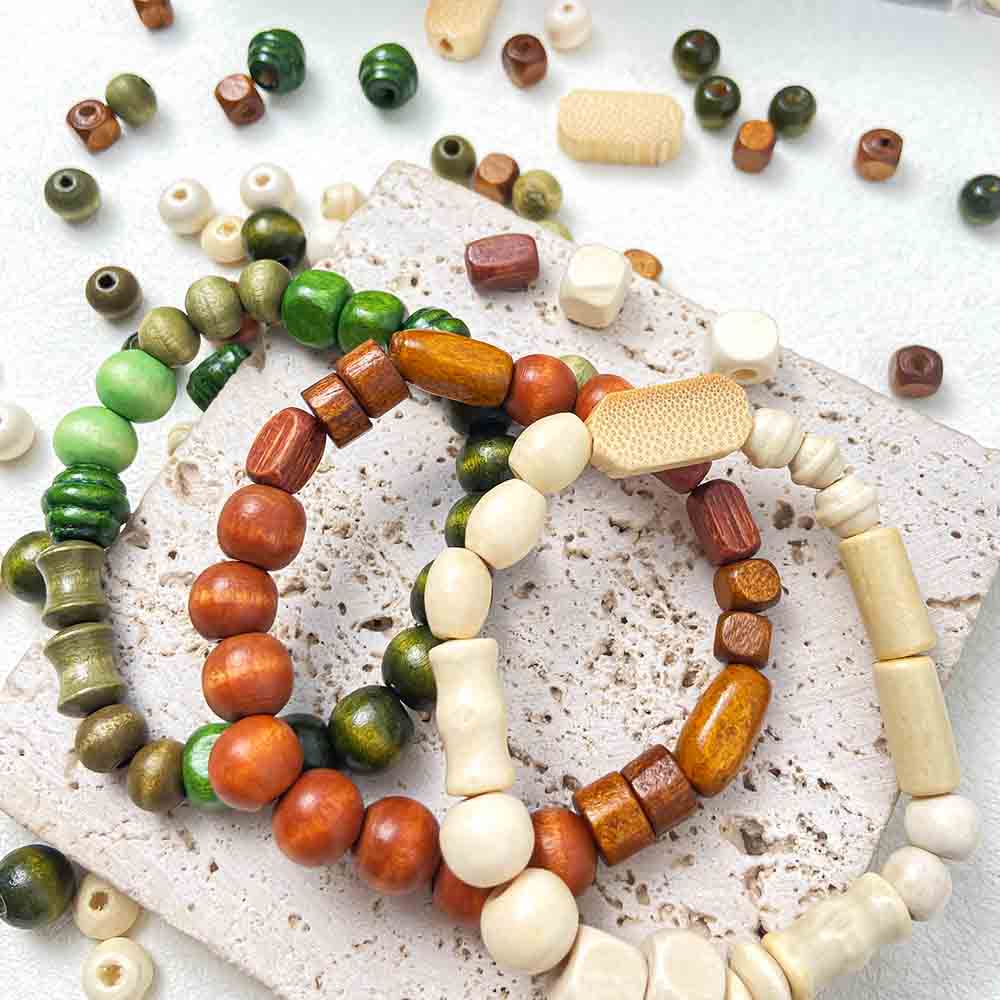 Fiasrel Retro and versatile wood bead material