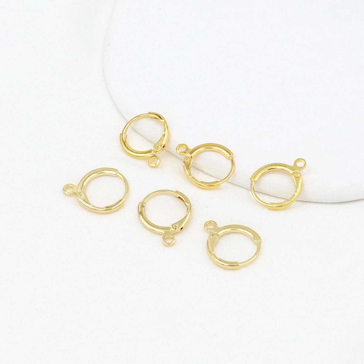 Fiasrel 20pcs Color-preserving 18k open ear buckle accessories