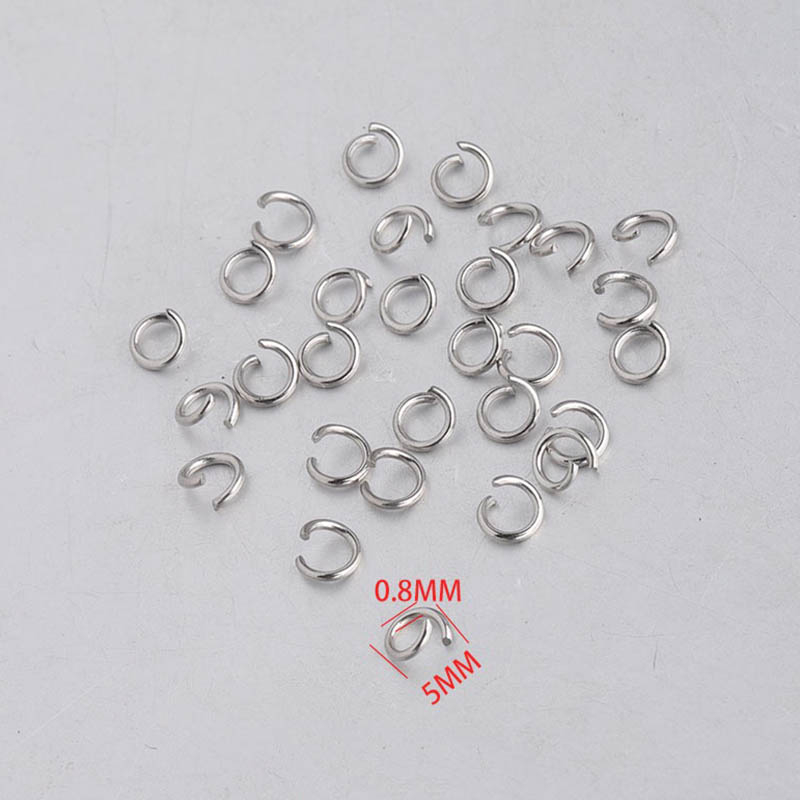 Fiasrel 100pcs Stainless steel connecting ring