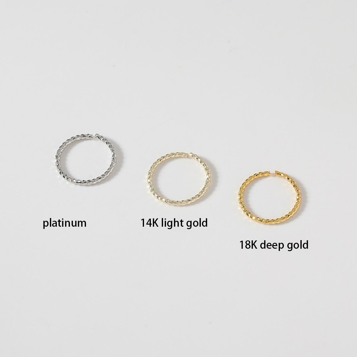 Fiasrel 500pcs 18k gold-plated open ring