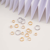 Fiasrel 30pcs Copper gold-plated connection opening ring
