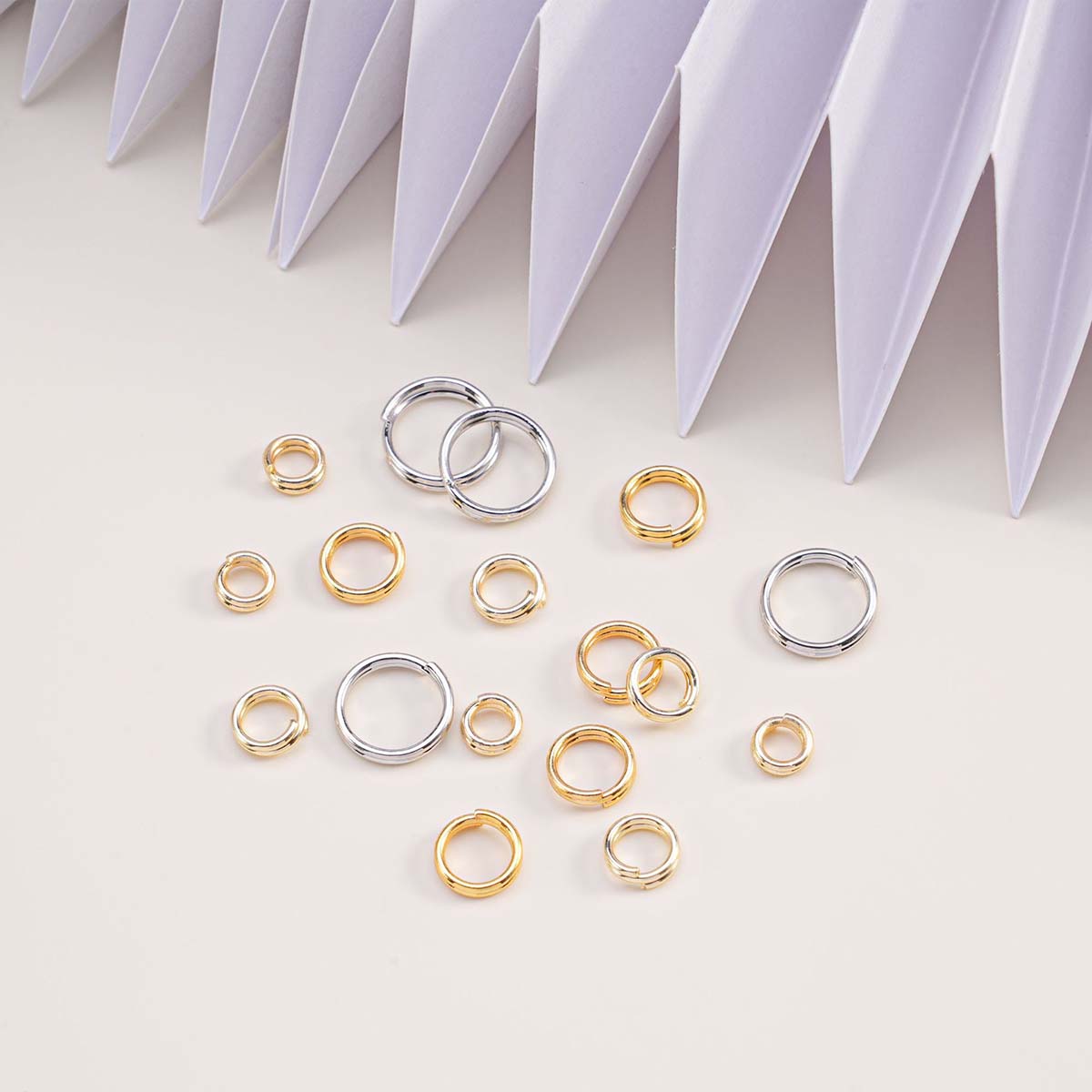 Fiasrel 30pcs Copper gold-plated connection opening ring