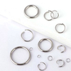Fiasrel 100pcs Stainless steel open ring silver circular ring accessory