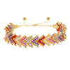 Fiasrel Rainbow arrow rice bead bracelet