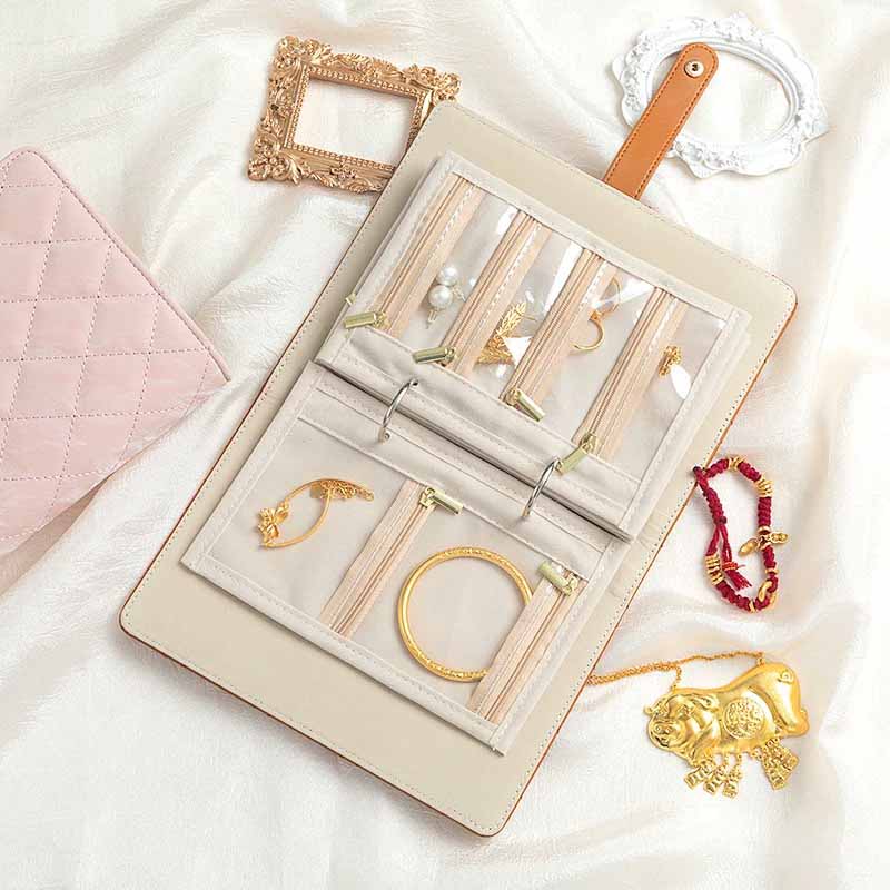 Fiasrel 21.4*14.5cm Portable storage bag for gold jewelry storage book