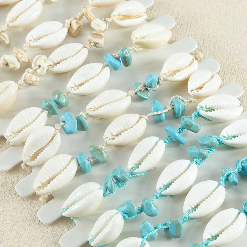 Fiasrel 2pcs Beach and seaside shell bracelet