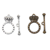 Fiasrel 10pcs Silver Plated Unique Toggle Clasp OT Clasp Jewelry Findings