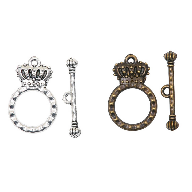 Fiasrel 10pcs Silver Plated Unique Toggle Clasp OT Clasp Jewelry Findings