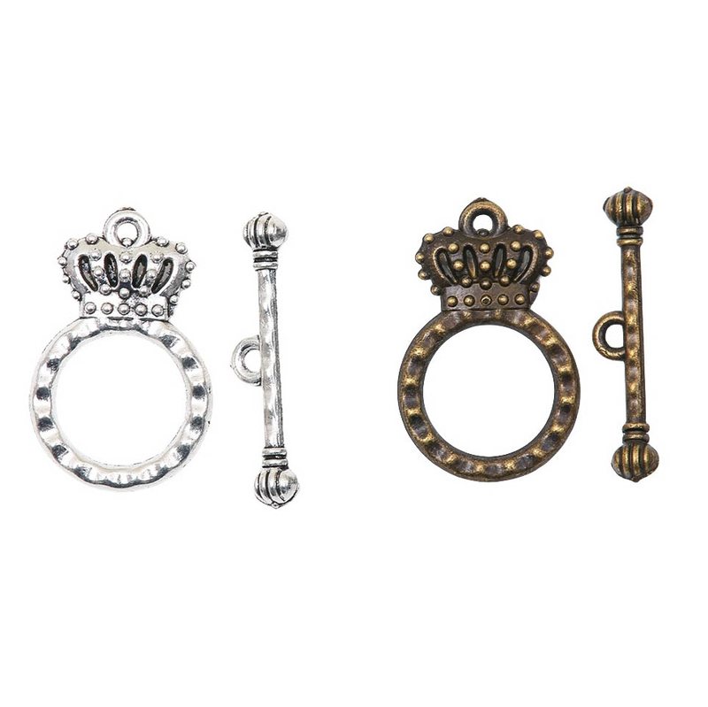 Fiasrel 10pcs Silver Plated Unique Toggle Clasp OT Clasp Jewelry Findings