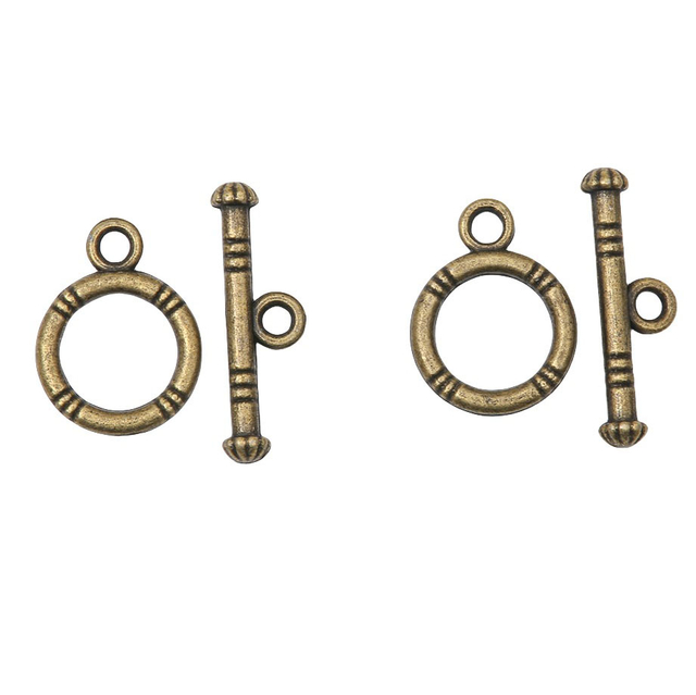 Fiasrel 10pcs Alloy OT Toggle Clasp for Beaded Necklace Bracelet Jewelry Making