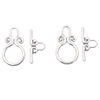 Fiasrel 10pcs Stainless Steel OT Clasp Toggle Clasps for Crafts DIY Jewelry Making Accessories