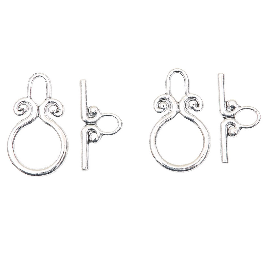 Fiasrel 10pcs Stainless Steel OT Clasp Toggle Clasps for Crafts DIY Jewelry Making Accessories