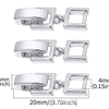 Fiasrel 3pcs White Rose Gold Plated Extenders Extension Buckles Clasps for Bracelet Necklace Jewelry Making