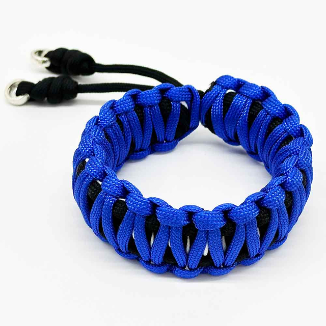 Fiasrel Woven Adjustable Knit Blue Color Survival Paracord Bracelet