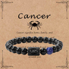 Fiasrel 12 Zodiac Couple Healing Real Precious Gemstone Stone Bracelet Crystals Fashion Jewelry Beaded Bracelet