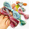 Fiasrel 8pcs/set 18 Strands 100% Polyester Thread Weaving Crafts Multi Color Sewing Threads Polyester Rainbow Thread