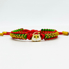 Fiasrel Handmade Macrame Rope Adjustable Braided Christmas Bracelets With Santa Claus