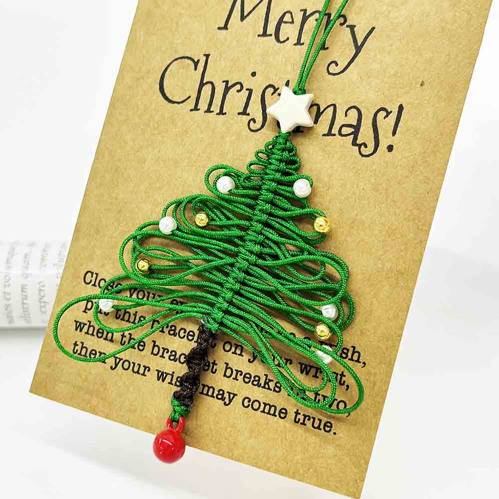 Fiasrel Macrame Hanging Woven Christmas Tree Ornament Handicraft Gift